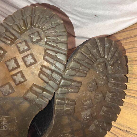 DR. MARTENS AIR WAIR Y2K 10962 Sz 8M 9W Chunky Black Combat Biker Midi Boots - Picture 14 of 16